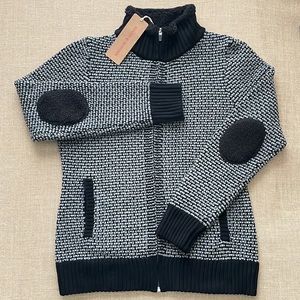 NWT Krimson Klover full zip mock neck wool blend sweater